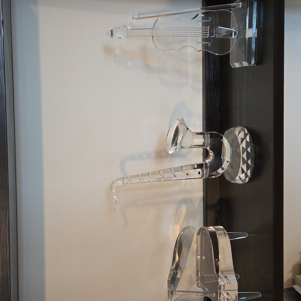 Crystal Musical Instrument Figurines